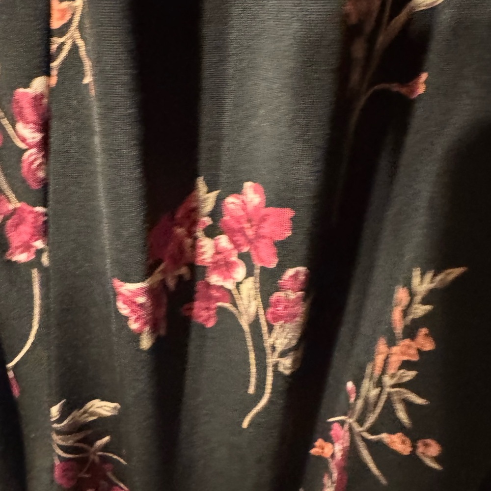 Kaileigh Black Dress with Floral Accents